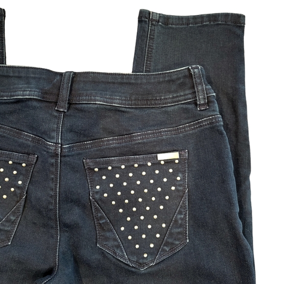 Chico's So Slimming Straight Leg Studded Pocket Jeans Chico's Size 00 - Picture 3 of 13